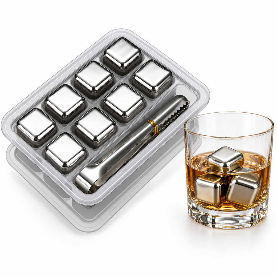 Stainless-steel chilling cubes
